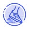 Fast, Leg, Run, Runner, Running Blue Dotted Line Line Icon