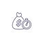 Fast loan icon, line vector