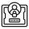 Fast login icon outline vector. Form register