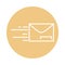 Fast mail envelope address postal delivery block style icon