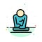 Fast, Meditation, Training, Yoga Abstract Flat Color Icon Template