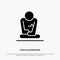 Fast, Meditation, Training, Yoga solid Glyph Icon vector