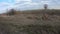 Fast movement along a dirt road along an old irrigation canal.