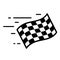 Fast moving checkered start flag. Fast start concept, vector illustration