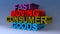 Fast moving consumer goods on blue