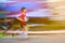 Fast moving runners, Motion blurred for background