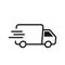 Fast moving shipping delivery truck. Vector
