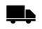 Fast moving shipping delivery truck vector icon for transportation apps and websites