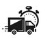 Fast parcel delivery icon, simple style