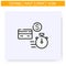 Fast payment line icon. Editable illustration