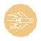 Fast plane transport cargo shipping related delivery block style icon