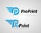 Fast Proffesional Printing Company Vector Logo Design for Media, Retail, Advertising, Newspaper or Book Concept