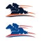 Fast Racehorse Horse Running Logo Illustration Isolated