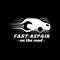 Fast Repair Design Template. Car repair logo. Vector and illustrations.