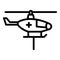 Fast rescue helicopter icon, outline style