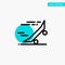 Fast, Ride, Riding, Skateboard, Skateboard turquoise highlight circle point Vector icon