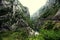 Fast river in narrow canyon