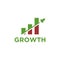 Fast rocket growth finance logo icon vector template