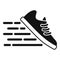 Fast run shoe icon simple vector. Velocity delivery