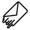 Fast send envelope icon, outline style