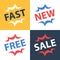 Fast services, new collection, free offer, sale announcement