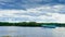 Fast Ship on Onega Lake and Nature of Karelia, Kizhi, Russia