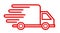 Fast shipping delivery truck, fast shipping service