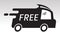 Fast shipping / delivery truck package flat icons for apps and websites