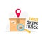 Fast shipping track order icon with inscription