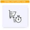 Fast shopping line icon. Editable illustration