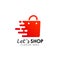 fast shopping logo icon design. lets shopping logo designs template