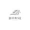 Fast speed horse logo design vector. Horse logo template