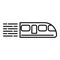 Fast speed train icon outline vector. Gadget velocity gauge