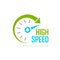 Fast speed vector logo
