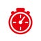 Fast stopwatch line icon. Fast time sign. Speed clock symbol urgency, deadline, time management, competition sign â€“ for stock