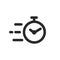 Fast stopwatch line icon. Fast time sign. Speed clock symbol urgency, deadline, time management, competition â€“ for stock