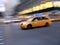 Fast taxi cab mini van in New York City