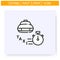 Fast taxi line icon. Editable illustration