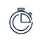 Fast time chronometer clock linear design