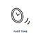 Fast time icon. Linear simple element illustration. Rush hour co