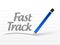 fast track message sign concept illustration