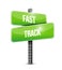 fast track road sign concept illustratio