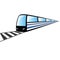 Fast train on the rails vector illustration