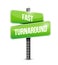 fast turnaround street sign illustration design