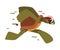 Fast Turtle in Helmet, Funny Tortoise Animal Cartoon Character Running on its Hind Legs Vector Illustration on White