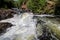 Fast Water Frozen In Action At Egan Chutes Waterfall