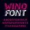 Fast wind alphabet font. Speed effect letters, numbers and symbols.