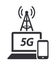 Fast wireless internet access 5G web network connection vector icon