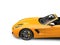Fast yellow sports car - side view cut shot