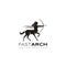 Fastarch logo, from fast and archer woman centaur vector